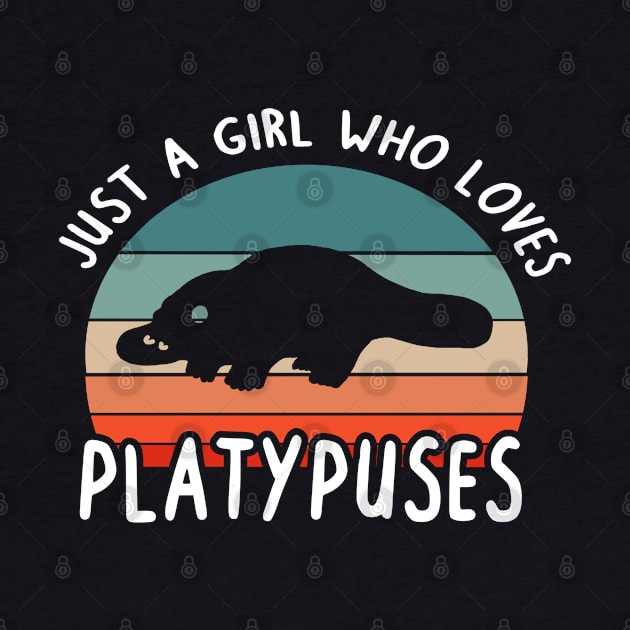 Girl platypus lover illustration animal by FindYourFavouriteDesign